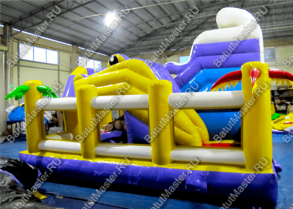 Коммерческий батут "Белый клык" с не механизированной головой, размер 6*6*4 м