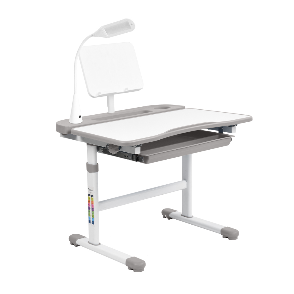 Комплект растущей детской мебели Fundesk Cura парта + стул + выдвижной ящик + подставка + лампа