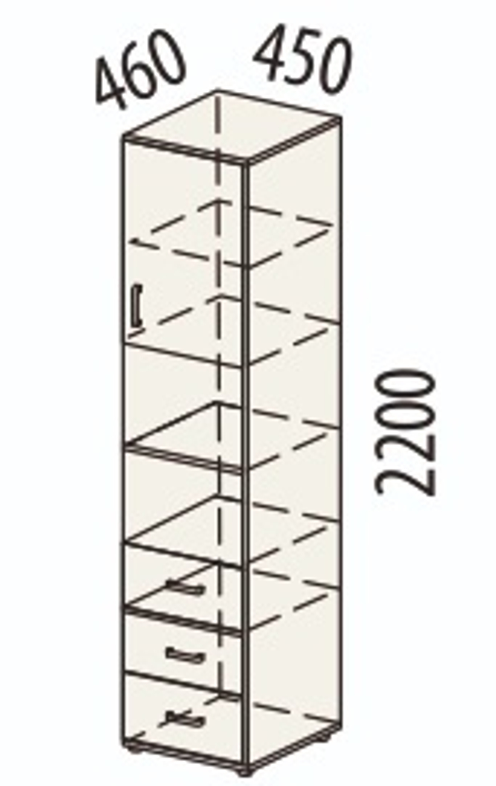 Эверест-500 (DaVita) 500.04 Стеллаж правый