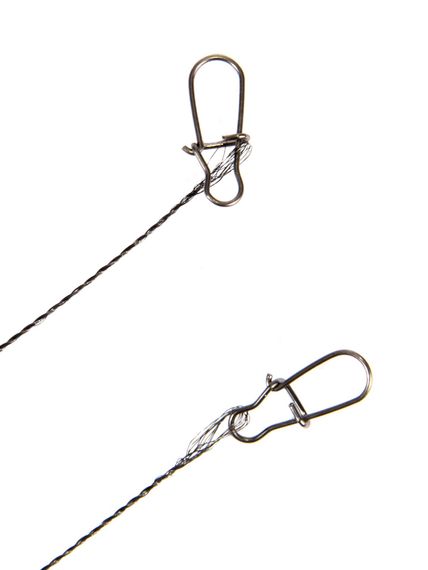 Поводки вольфр. Lucky John оснащ. вертл. и застеж. 09кг 15см 2шт.