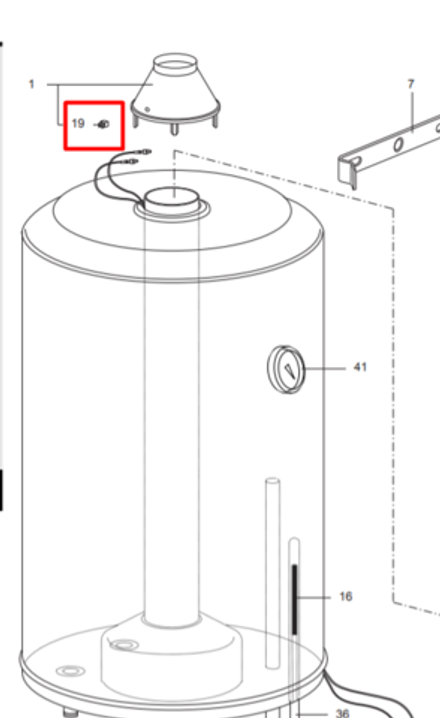 Термостат тяги для водонагревателя Ariston (Аристон) - 243048