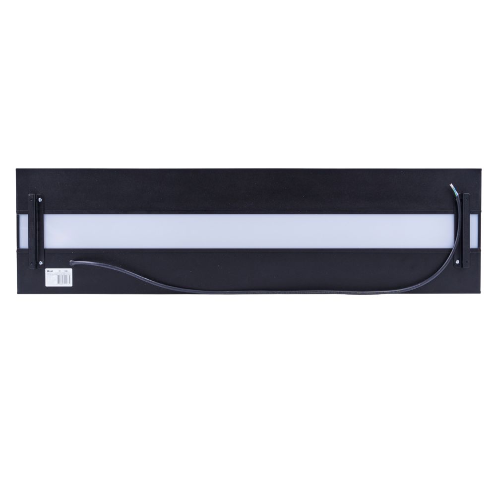 ULO-K16B 2x22W-4000K-L100 5W-3000K IP44 BLACK Светильник линейный светодиодный подвесной с фоновой подсветкой. Белый свет 4000К. Алюминий. Цвет черный. TM Uniel