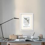 Рамка 30х40 см с паспарту 21х30 см, небьющаяся, багет 26 мм, МДФ, BRAUBERG "Ambassador", белая, 391368