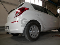 Оцинкованный фаркоп на Hyundai i20 2008-2014 (без электрики), Galia H080A