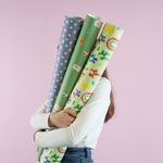 Упаковочная бумага (0,7*1 м) Зайка и Котик, 10 шт.