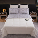 КПБ на резинке Сатин Velouria Luxe с Одеялом VLR002, Евро, 4 наволочки, простынь 160*200*25