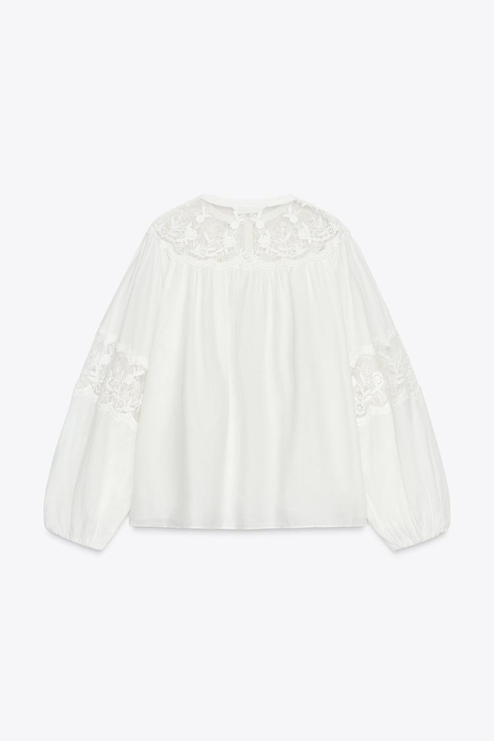 ZARA РУБАШКА С ВЫШИВКОЙ, БЕЛЫЙ