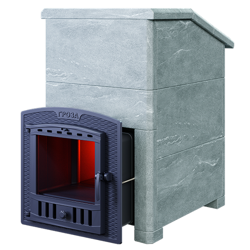 Чугунная печь для бани Комплект Гроза 18 (П2) Президент 850/40 Талькохлорит