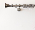 Карниз для штор "Картер" d19 мм однорядный, цвет черный никель