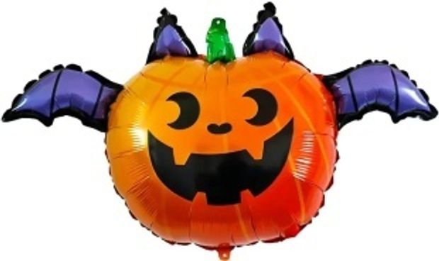 К Шар (33''/84 см) Фигура, Тыква Летучая мышь, Оранжевый (БГ-)