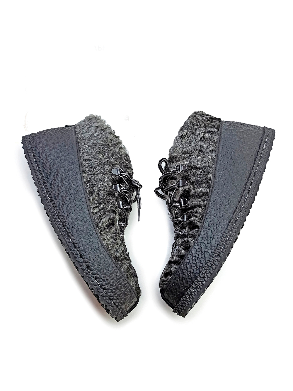 Ботинки из натурального каракуля "Gray melange"