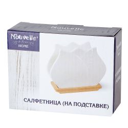 Салфетница "Naturel" на бамбуковой подставке 12*4,5*10см (подарочная упаковка)