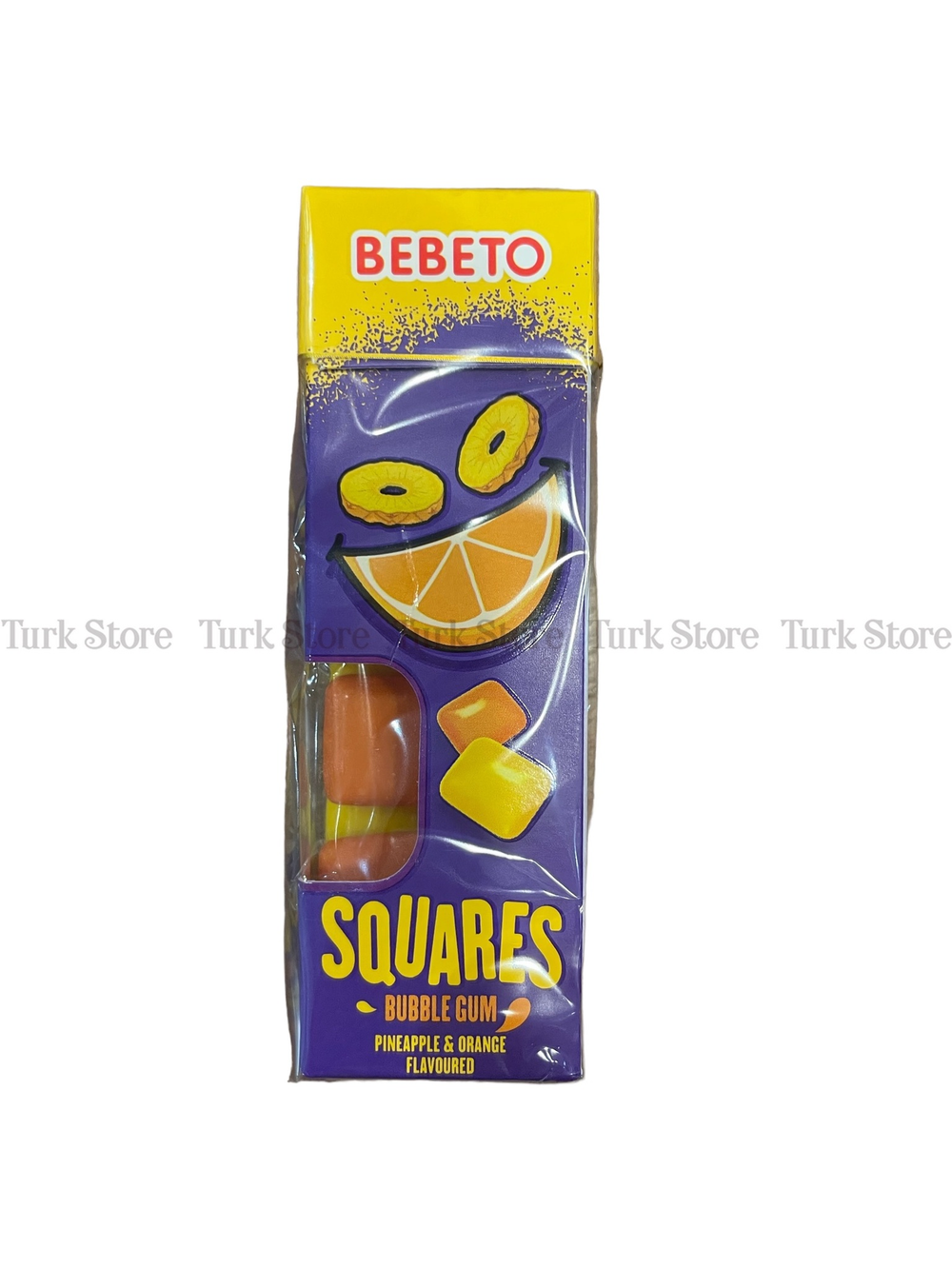 Жевательная резинка Bebeto Squares "Апельсин и ананас" 31,2 гр