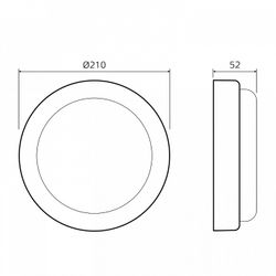 Накладной светильник Gauss LITE 126418230