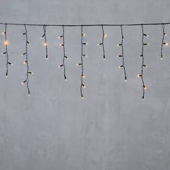 Светодиодная бахрома с колпачком 3,1*0,5 м., 120 экстра теплых белых LED ламп, черный провод ПВХ, IP65, LTC (PIL120CAP-11-2EWW)