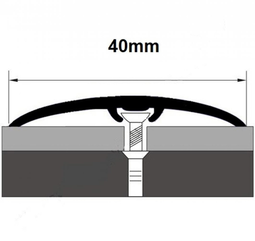 Порог-стык 40мм "DO-4" 2,7м Дуб натуральный (22) ламинир. алюм.