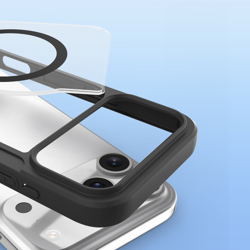 Чехол книжка черного цвета с MagSafe от Dux Ducis для смартфона iPhone 17 Pro Max, серия Skin X Pro Series Case