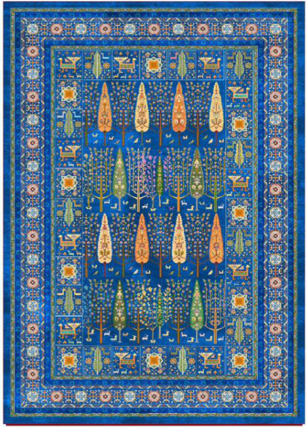 Иранский ковер из искусственного шелка 150 х 250 Rokhbaft T1048 Иран