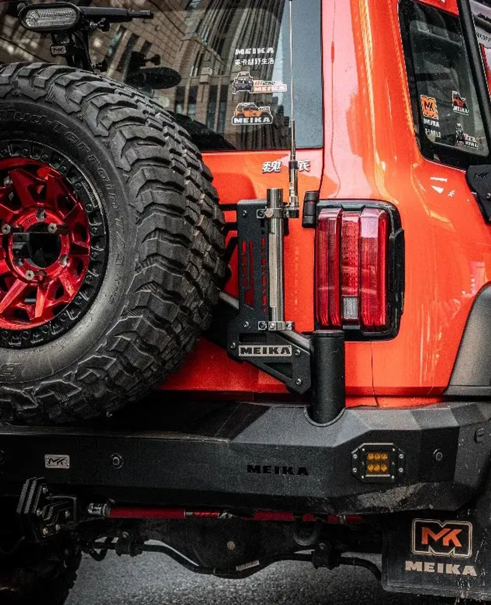 Силовой задний бампер MEIKA Tank 300 2021+ Танк дуга лебедка 2 фонаря свет