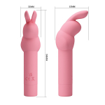 Нежно-розовый вибростимулятор в форме кролика Pretty Love Gerardo BI-300008