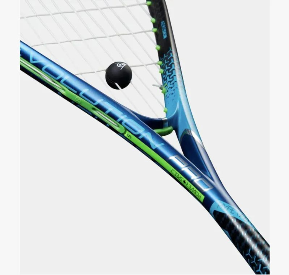 DUNLOP, Evolution HYPERFIBRE+ PRO NH, (2019), Squash Racket