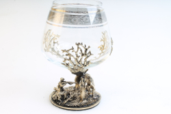 Бокал для коньяка Охота на Лося в футляре
