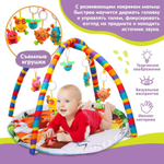 Развивающий коврик с дугами и игрушками «Домашние животные», круглый
