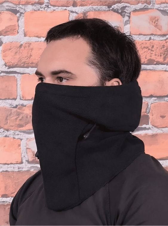 Тактическая зимняя балаклава флисовая Черный