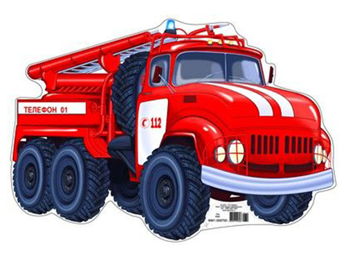 Плакат ФМ1-9750сф Мини-Плакат вырубной Пожарная машина, 360х280 мм Отд И 46070