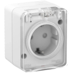 ATLASDESIGN PROFI IP54 О/У РОЗЕТКА с заземлением со шторками, 16А, БЕЛЫЙ