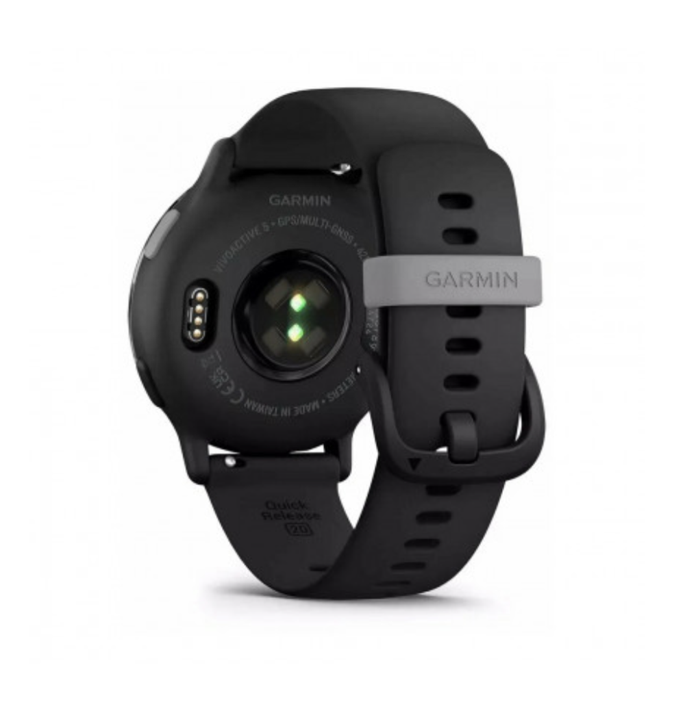 Умные часы Garmin Vivoactive 5 Slate Aluminum Bezel with Black Case and Silicone Band (010-02862-5A)