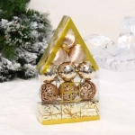 Набор украшений «Золотое свечение» 5 см (набор 12 шт), Золото