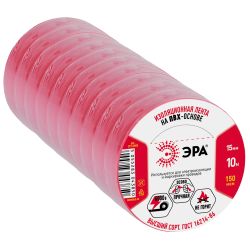 Изолента ЭРА ET1510RED ПВХ 15мм х 10м красная | Изолента