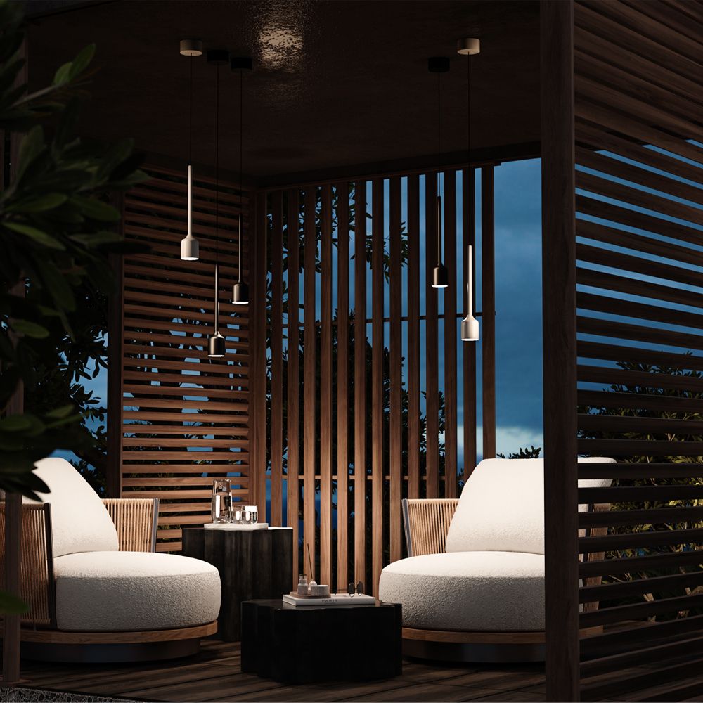 Уличный подвесной светодиодный светильник Maytoni Apex O491PL-L8B3K