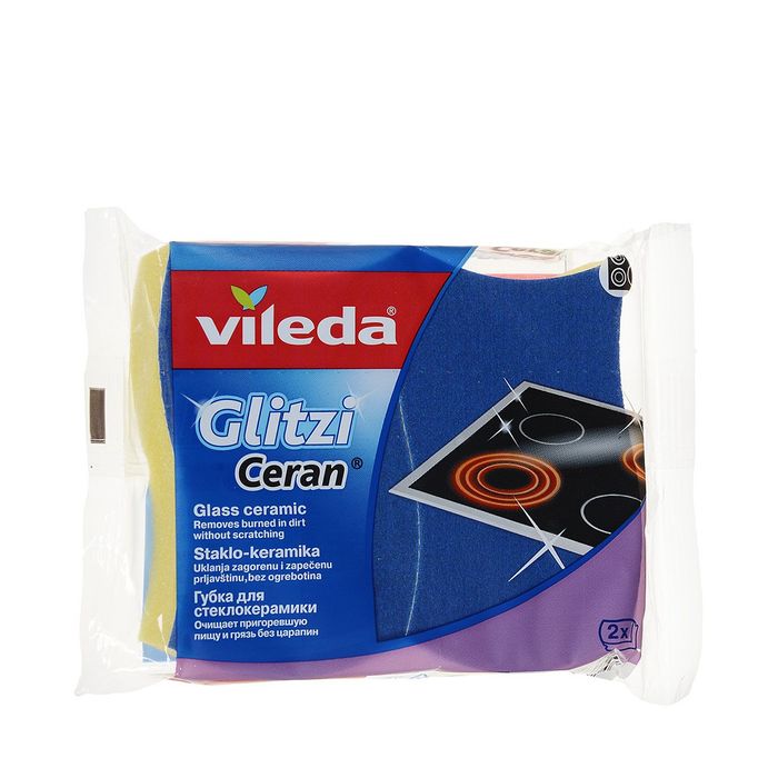 VILEDA Губка Glitzi Ceran для стеклокерамики, 2 шт.