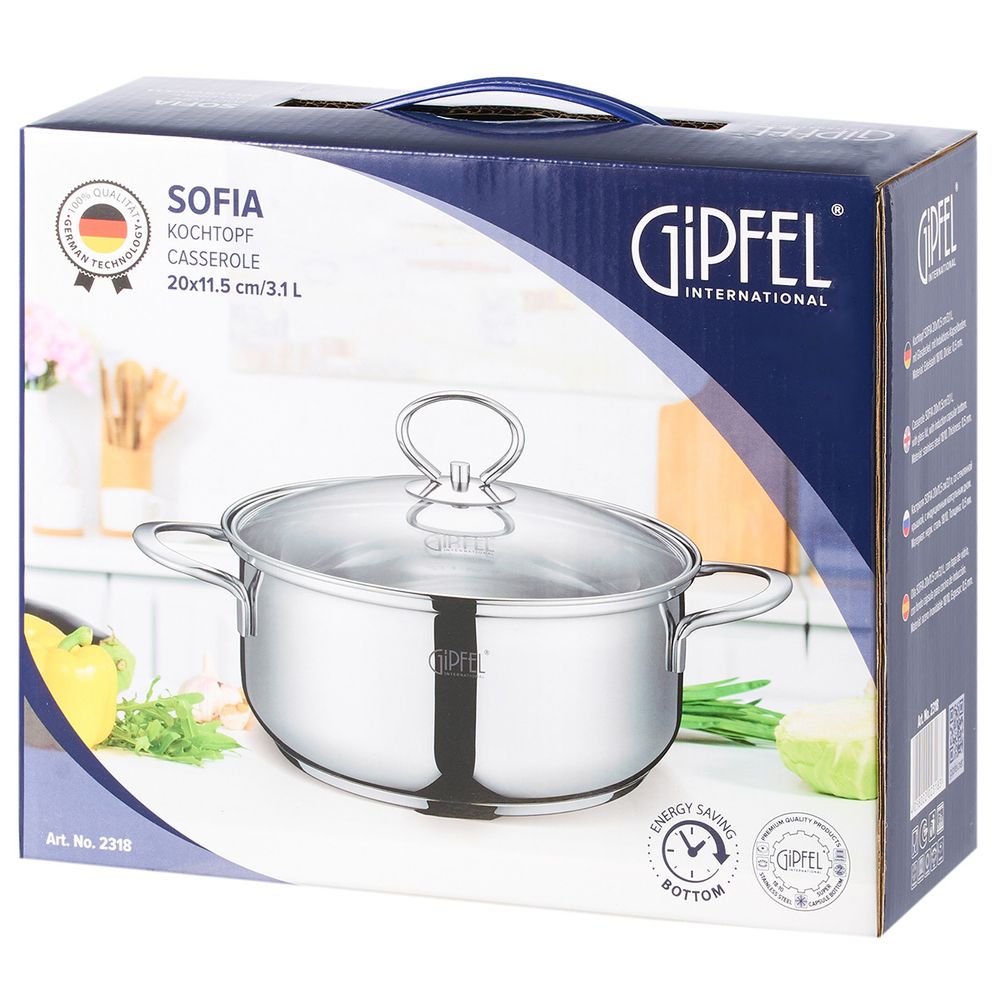 Кастрюля из нержавеющей стали Gipfel Sofia 2318 20 см/3,1 л
