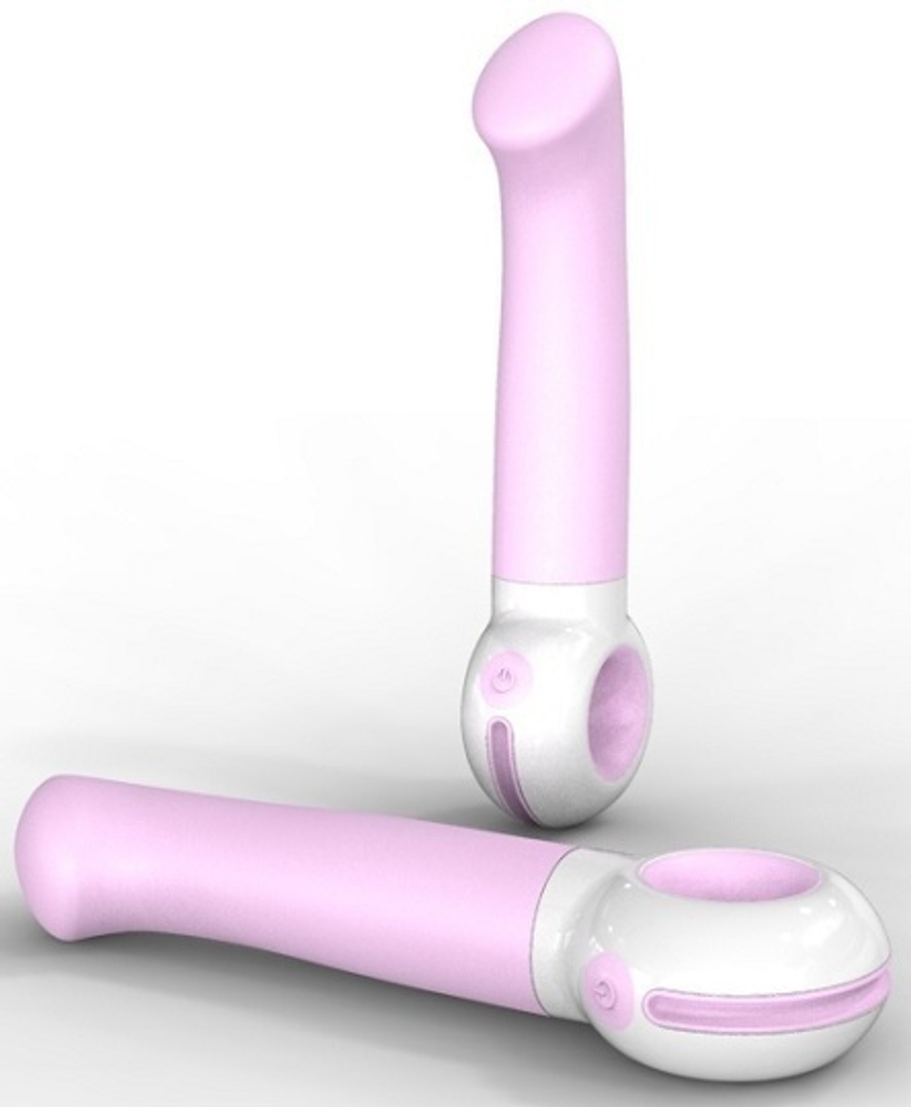 Розово-белый вибратор O-zone