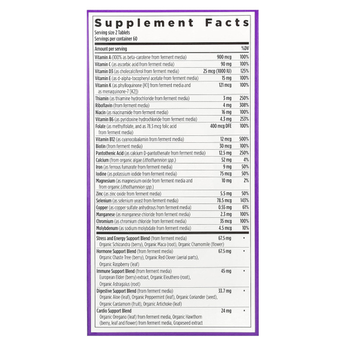 New Chapter, улучшенный мультивитаминный комплекс для женщин, 120 вегетарианских таблеток