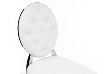 Стул на металлокаркасе Woodville Odda белый, ножки хром