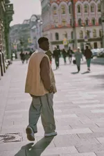 Брюки One Two Baggy Trousers Logo Drizzle серые