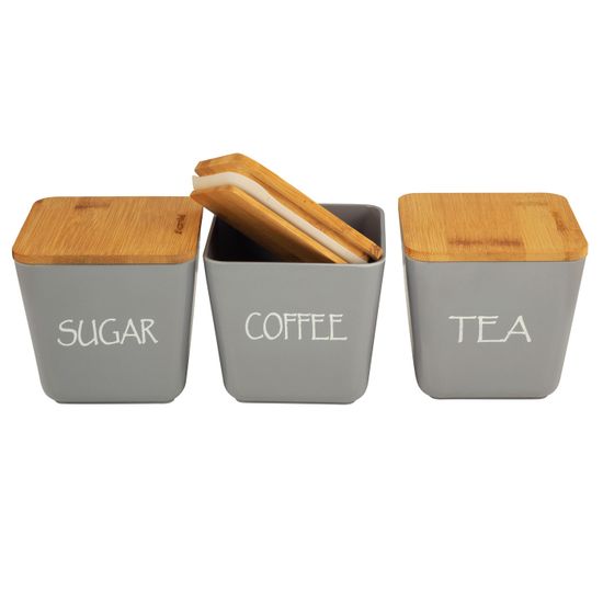 Хлебница с 3 емкостями Kamille KM-1133 из бамбука