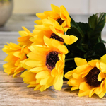 Цветы искусственные "Подсолнух" букет 29см WH-1