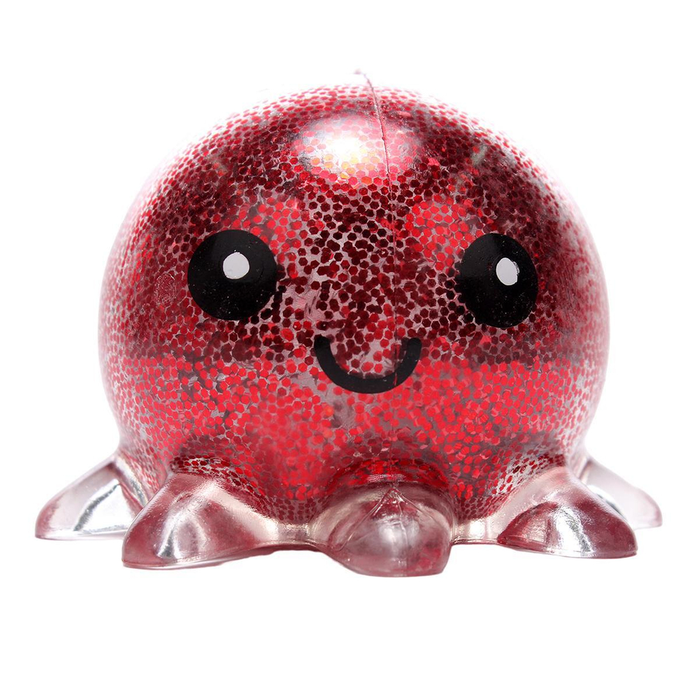 Мякиш Медуза со светом 6 см, 4 цвета микс, с-30506