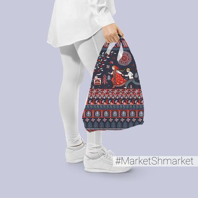 Сумка складная с принтом 