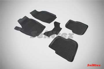 Резиновые коврики в салон Volkswagen Polo седан (2010-2020) "Высокий борт"