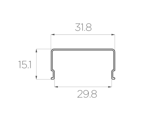 Рассеиватель прямоугольный матовый поликарбонат LC-LRM-36-6
