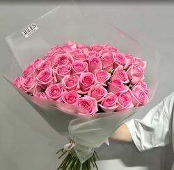 Букет из 43 розовых роз
