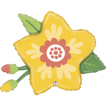 Шар Фольгированный Цветок желтый с бутонами (Желтый)