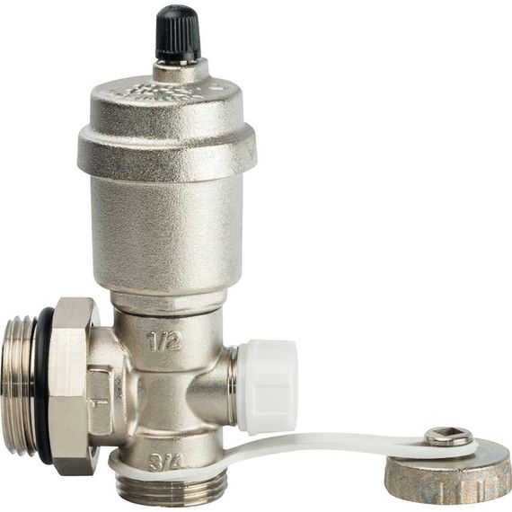 Воздухоотводчик STOUT со сливным клапаном НР 1&quot; для коллектора 27602