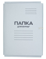 Папка с завязками Workmate А4, 220 г/м2, белая, немелованный картон